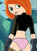 Kim Possible sucks on and gets cumblasted